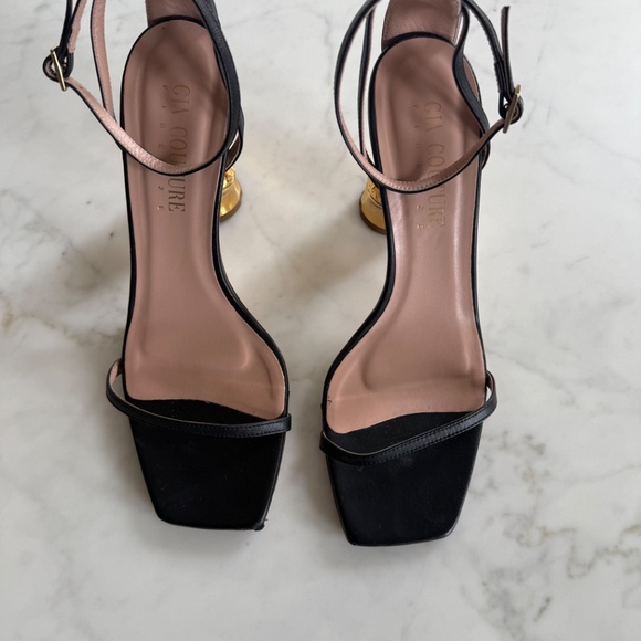 Gia Couture Gold Heel Sandal - Picture 4 of 8